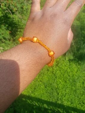 Handmade Orange Beaded Bracelet - Women Jewelry Bracelets